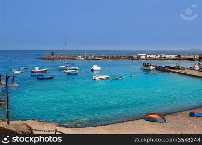 Lanzarote Playa Blanca beach in Atlantic Canary Islands