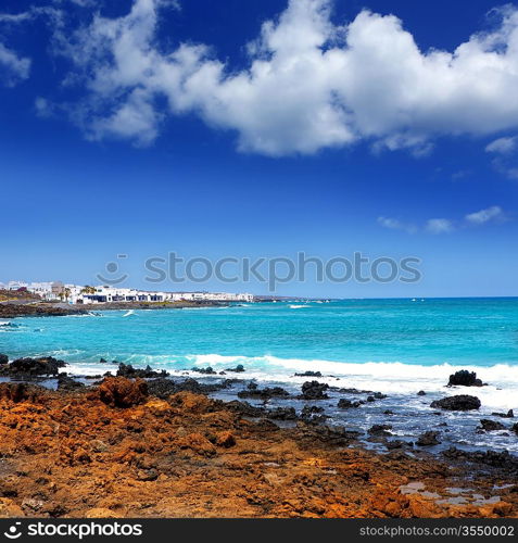 Lanzarote Punta Mujeres volcanic beach in Canary Islands