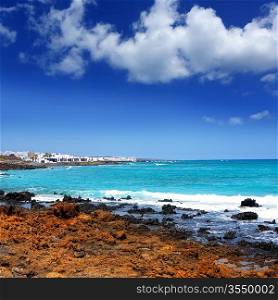 Lanzarote Punta Mujeres volcanic beach in Canary Islands