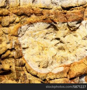 lanzarote spain abstract texture of a broke stone and lichens