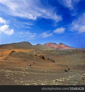 Lanzarote Timanfaya National Park Fire Mountains volcanic lava stone In Canary Islands