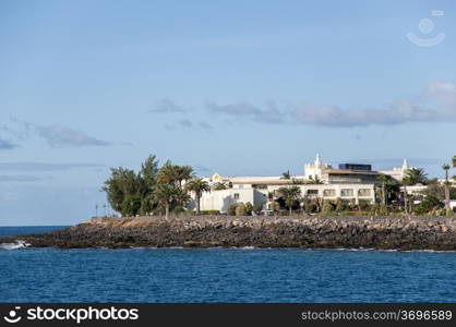 Lanzarote where you see the white houses