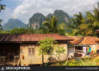 Lao village in jungle