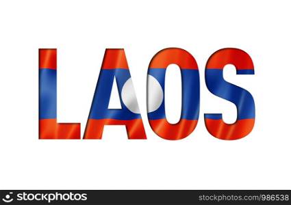 laos flag text font. nation symbol background. laos flag text font