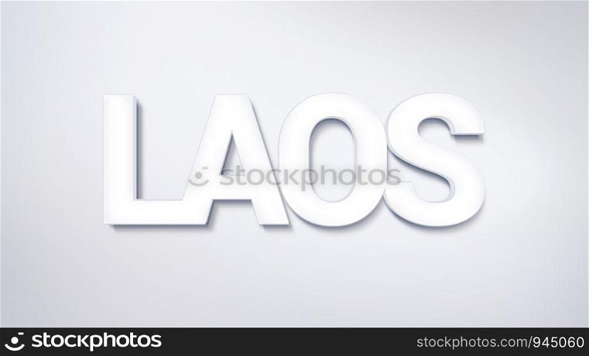 Laos, text design. calligraphy. Typography poster. Usable as Wallpaper background