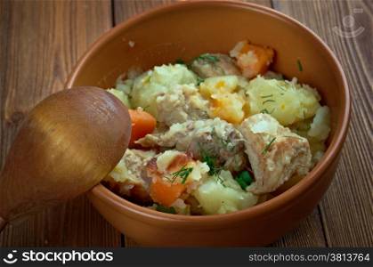Lapskaus - Norwegian dish made of meat ingredients and vegetable.can be found throughout Scandinavia and Northern Europe.