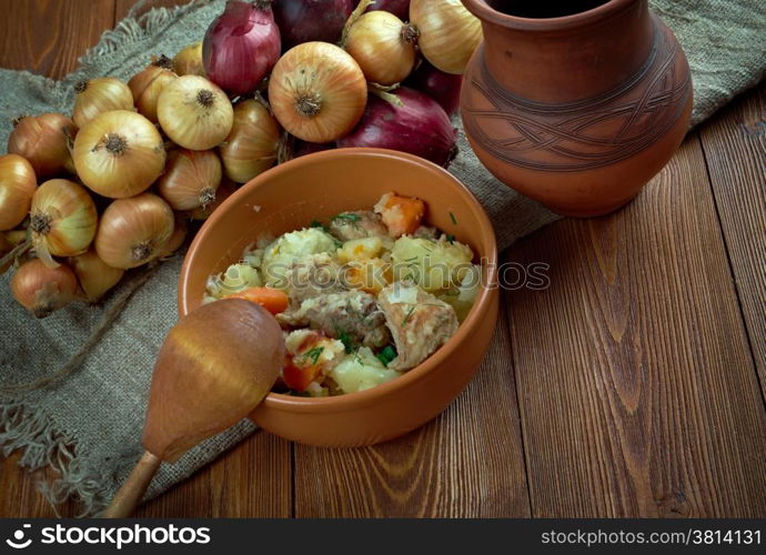 Lapskaus - Norwegian dish made of meat ingredients and vegetable.can be found throughout Scandinavia and Northern Europe.