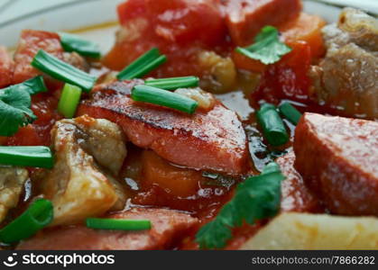 Lapskaus - Norwegian dish made of meat ingredients and vegetables