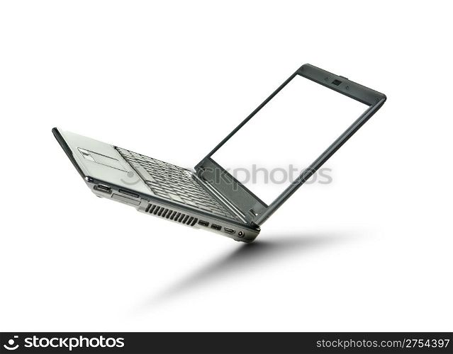 Laptop. A portable computer isolated on a white background.