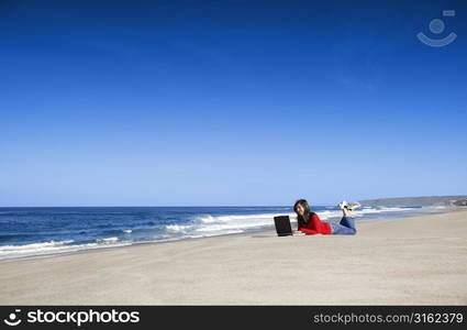 Laptop at the beach