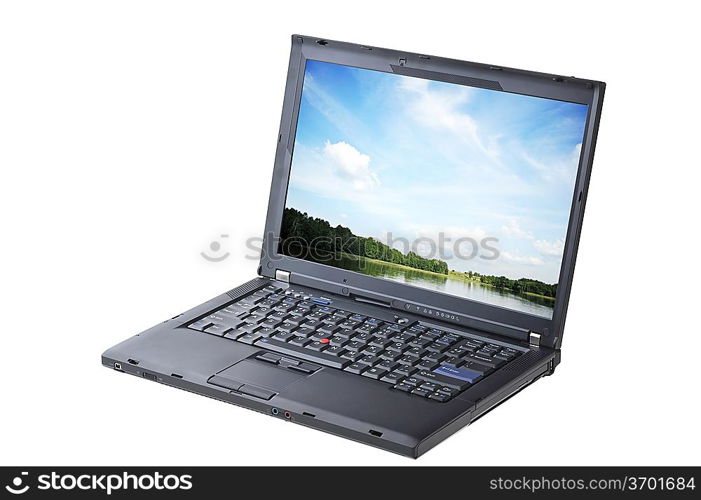 Laptop computer isolated on white background