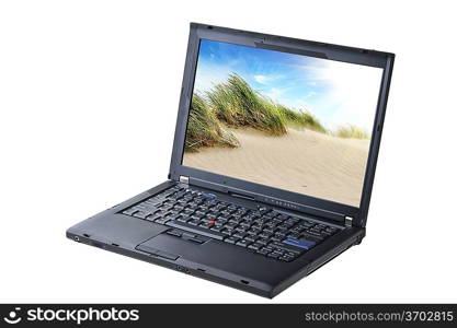 Laptop computer isolated on white background