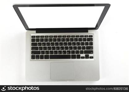 laptop computer notebook on white background