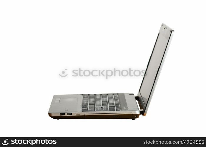 laptop computer personal pc on white