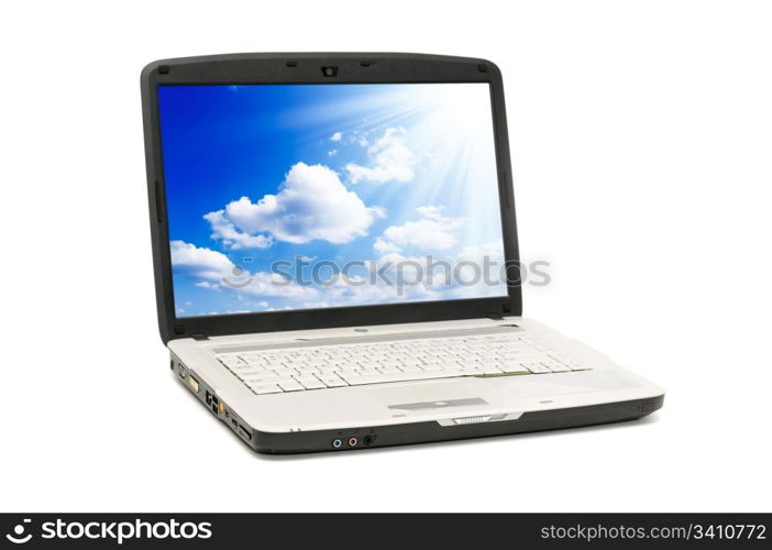 laptop isolated on a white