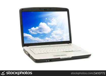 laptop isolated on a white