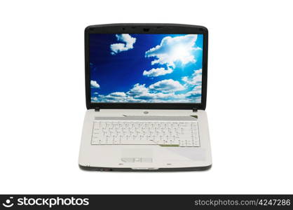 laptop isolated on a white background