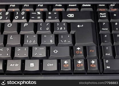 laptop keyboard close-up