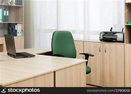 laptop on the desk modern office
