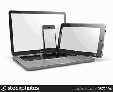 Laptop tablet and smart phone