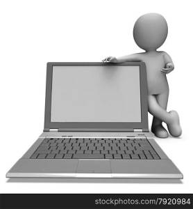 Laptop With Copyspace Showing Browsing And Surfing Web Online