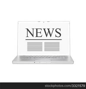 Laptop with online news