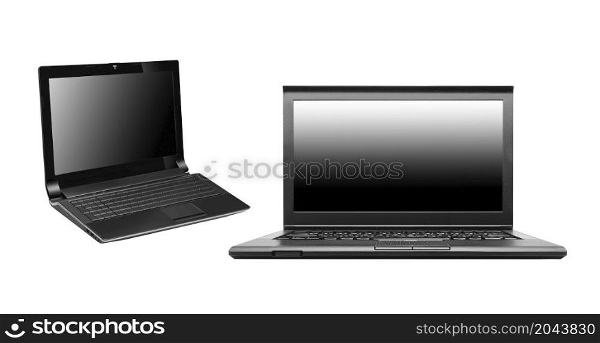Laptops isolated on white background