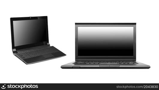 Laptops isolated on white background