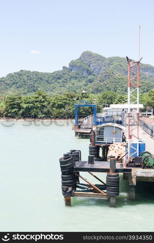 Large berth Parallel state barge to transport large vehicles including cars to the island.