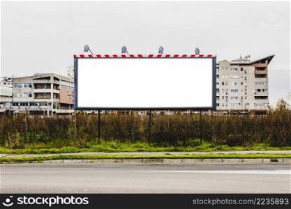 large billboard front building roadside