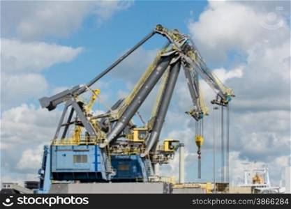 large crane at industrial site