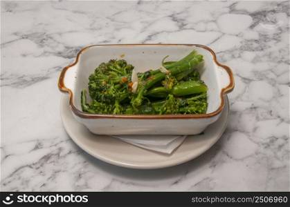 Large full bowl of delicious and nutritious broccoli