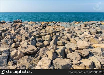Large granite rocks on the coast