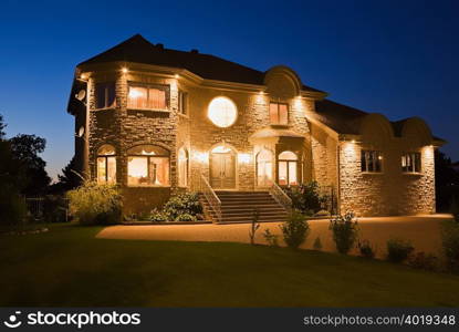 Large house illuminated