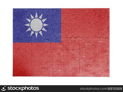 Large jigsaw puzzle of 1000 pieces - flag - Taiwan