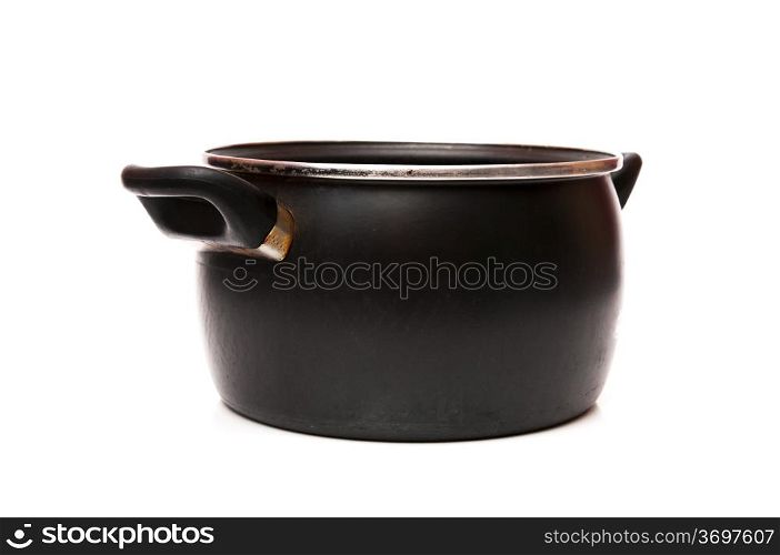 large kitchen pot on a white background