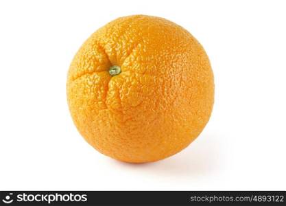 Large orange isolated on white with clipping path provided.