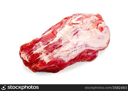 Large piece of meat isolated on white background