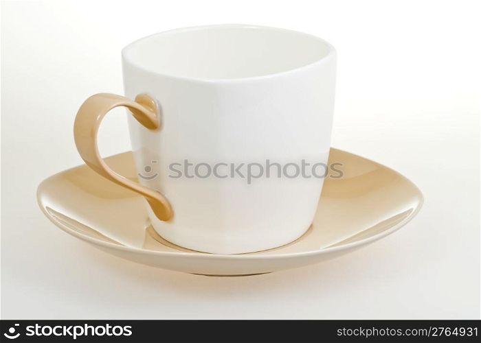 large porcelain tea cup with saucer
