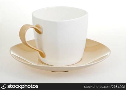 large porcelain tea cup with saucer
