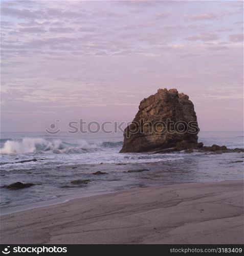 Large rock on coast of Costa Rica
