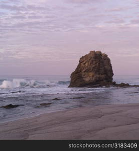 Large rock on coast of Costa Rica