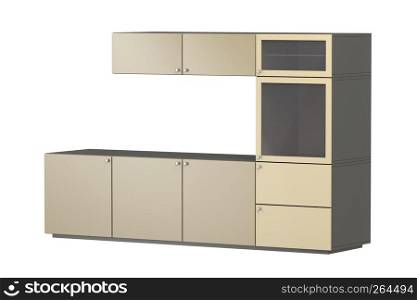 Large tv cabinet for living room, isolated on white background