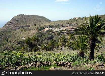Las Cruces village on the La Gomera island, Spain