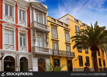 Las Palmas de Gran Canaria Vegueta colonial house facades Spain
