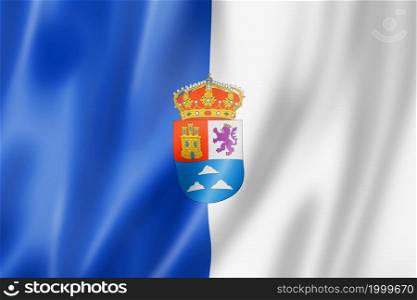Las Palmas province flag, Spain waving banner collection. 3D illustration. Las Palmas province flag, Spain