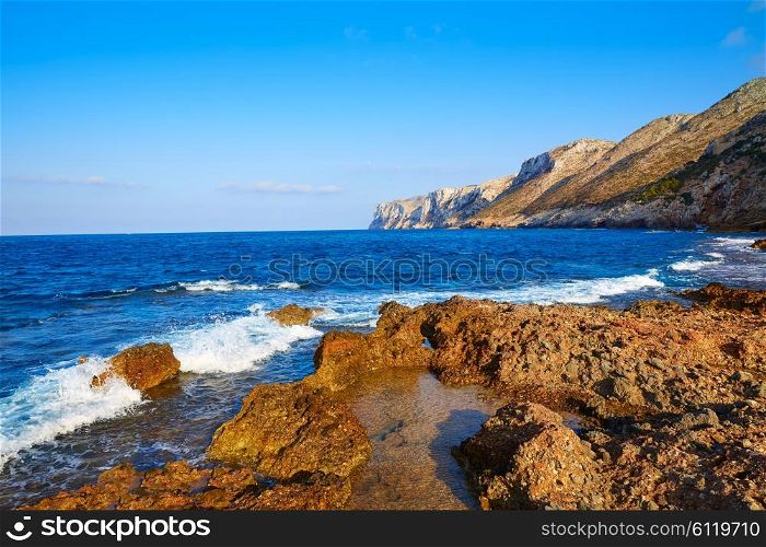 Las Rotas beach in Denia Alicante at Mediterraenan Spain