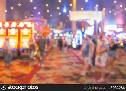 Las Vegas Casino Background. Abstract Blurred background of Casino in Las Vegas city in Nevada USA