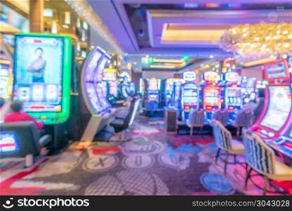 Las Vegas Casino Background. Abstract Blurred background of Casino in Las Vegas city in Nevada USA