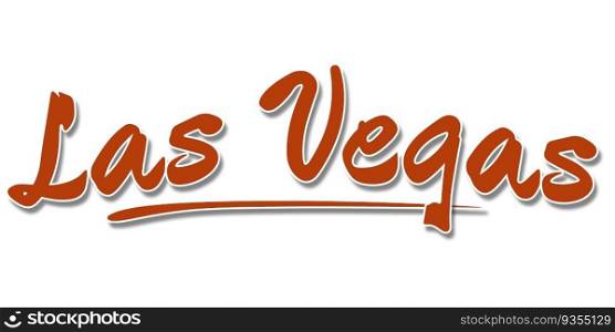 Las Vegas word isolated on white background, 3d rendering